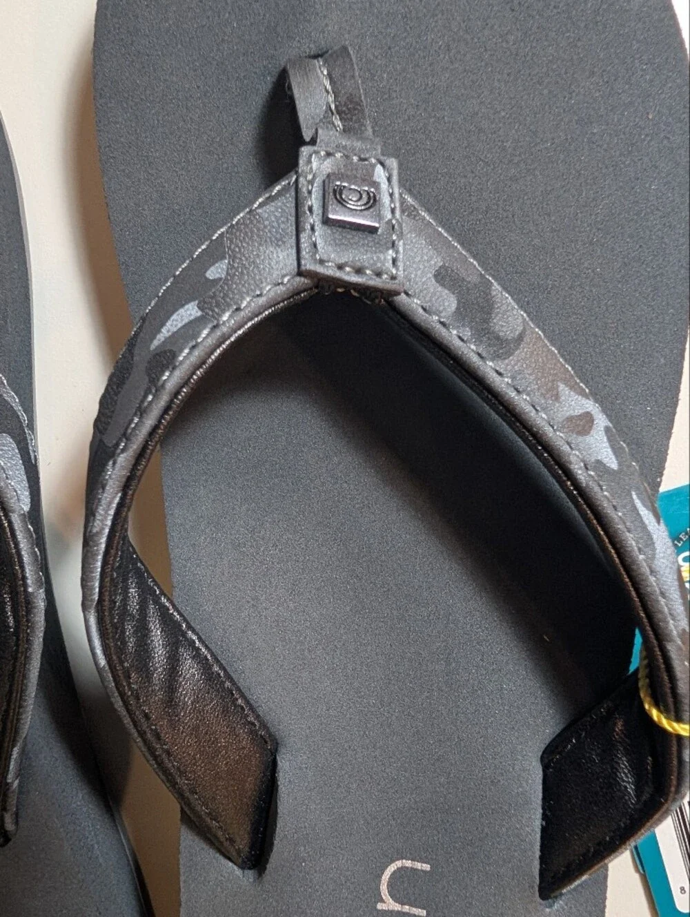 Cobian Black Women's Size 7 Logo Flip Flops NWT